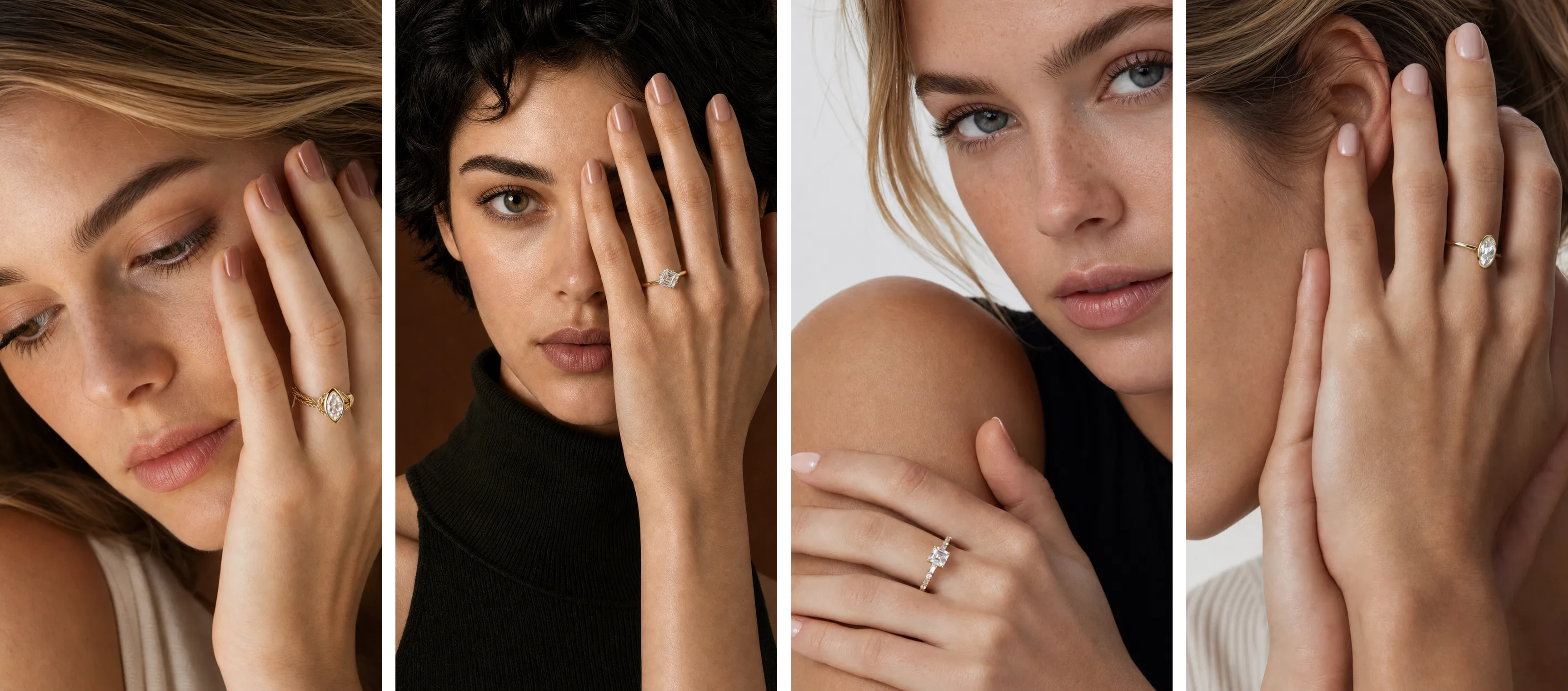 Lab grown diamond rings by Caraluxa