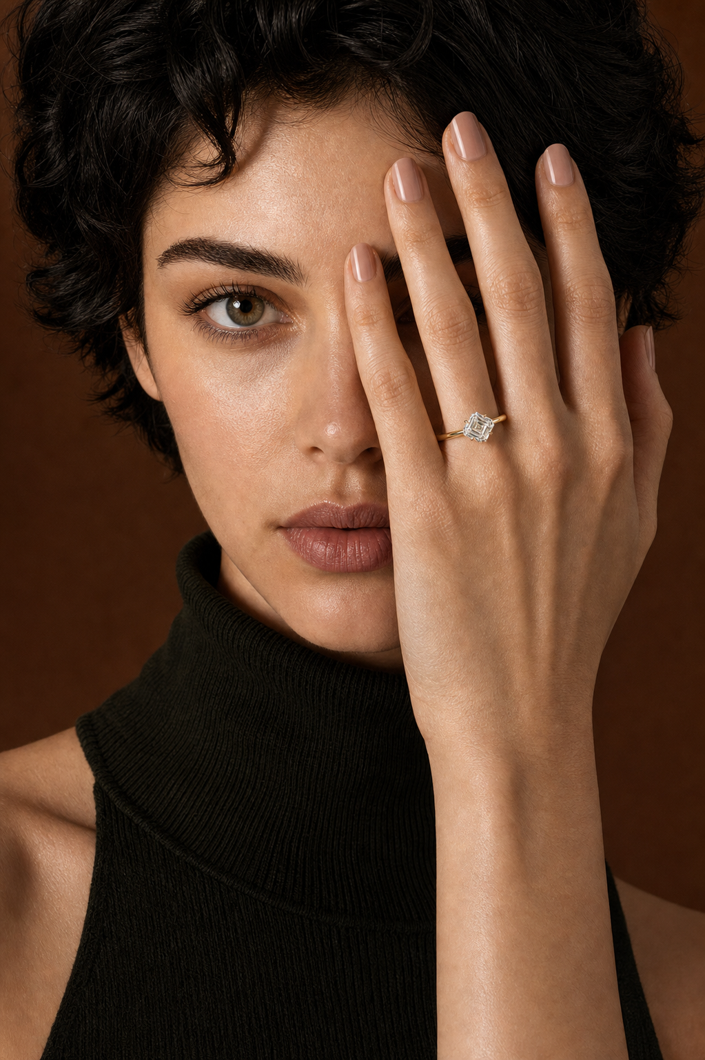 Asscher Cut Lab Grown Diamond Ring