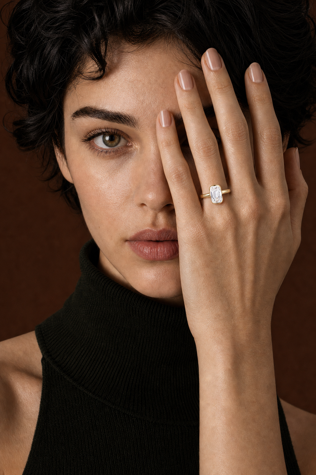 Bezel-Set Old Mine Cut Ring