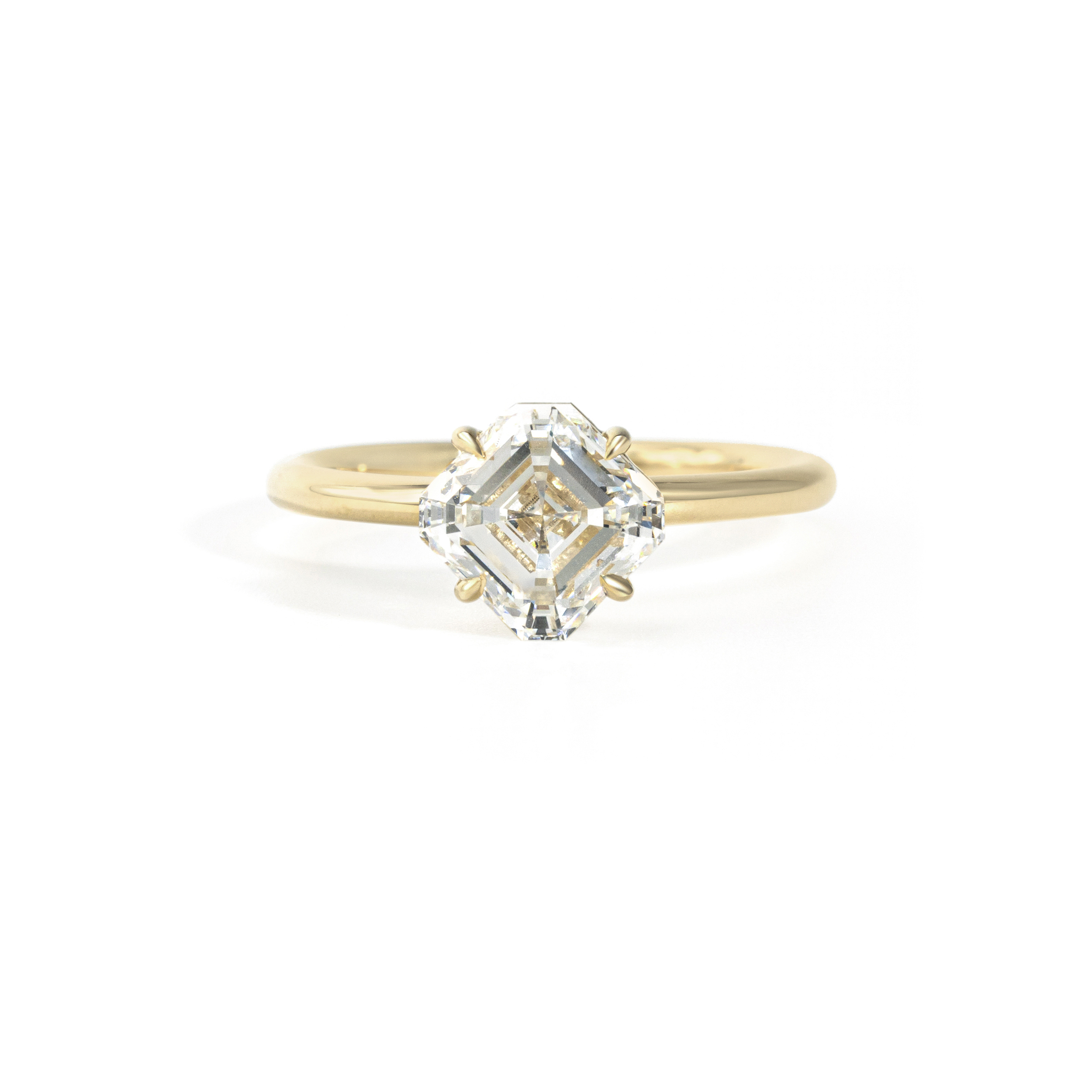 Asscher Cut Lab Grown Diamond Ring
