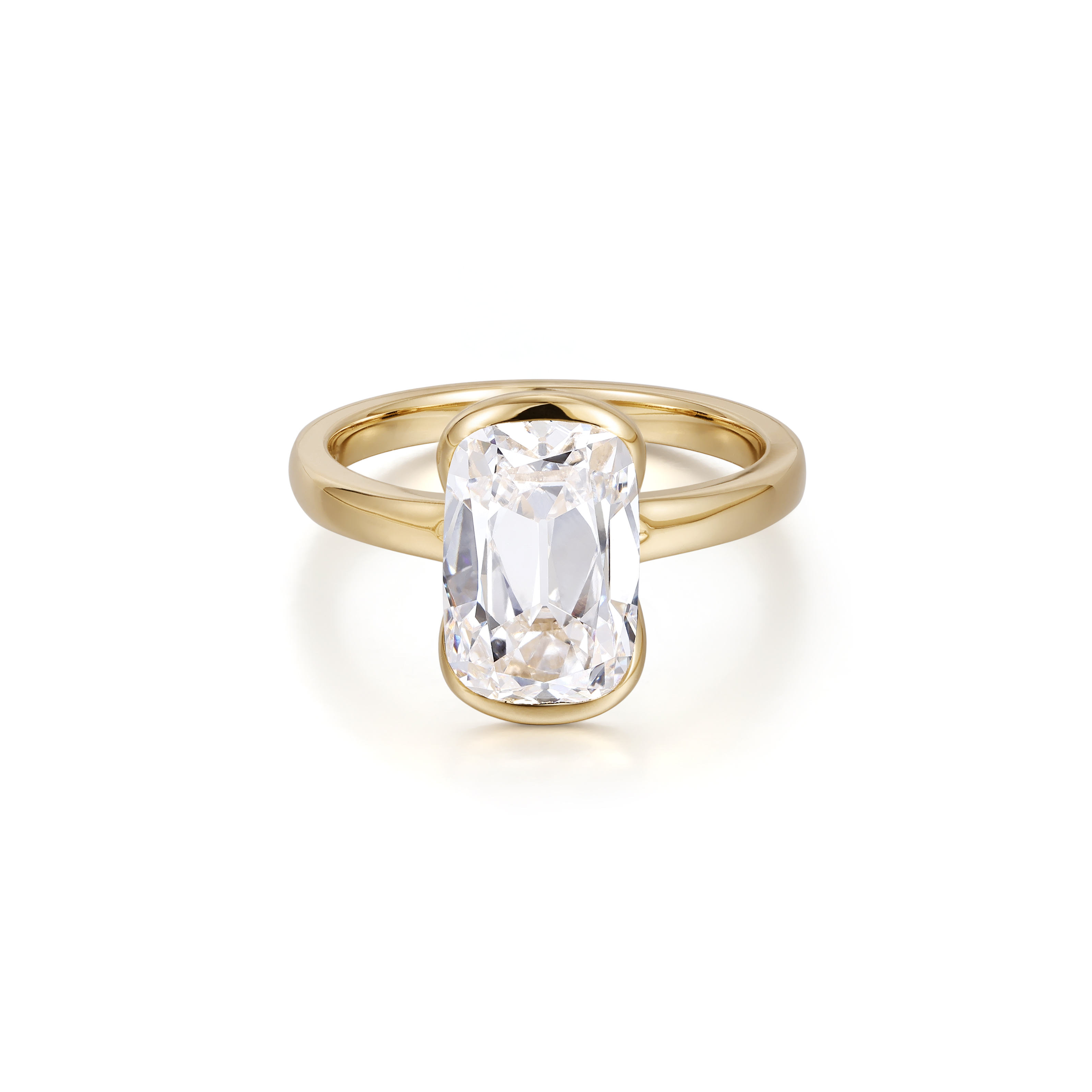 Bezel-Set Old Mine Cut Ring